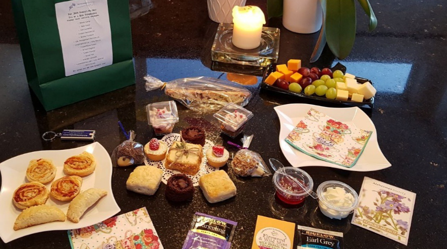 forget-me-not-tea table spread