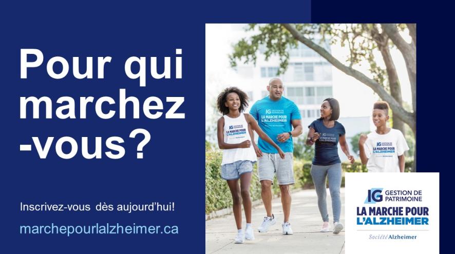 Ensemble, marchons pour l'Alzheimer!