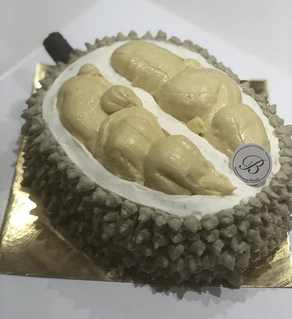 durian cake that Brenda caregiver made for her mom
