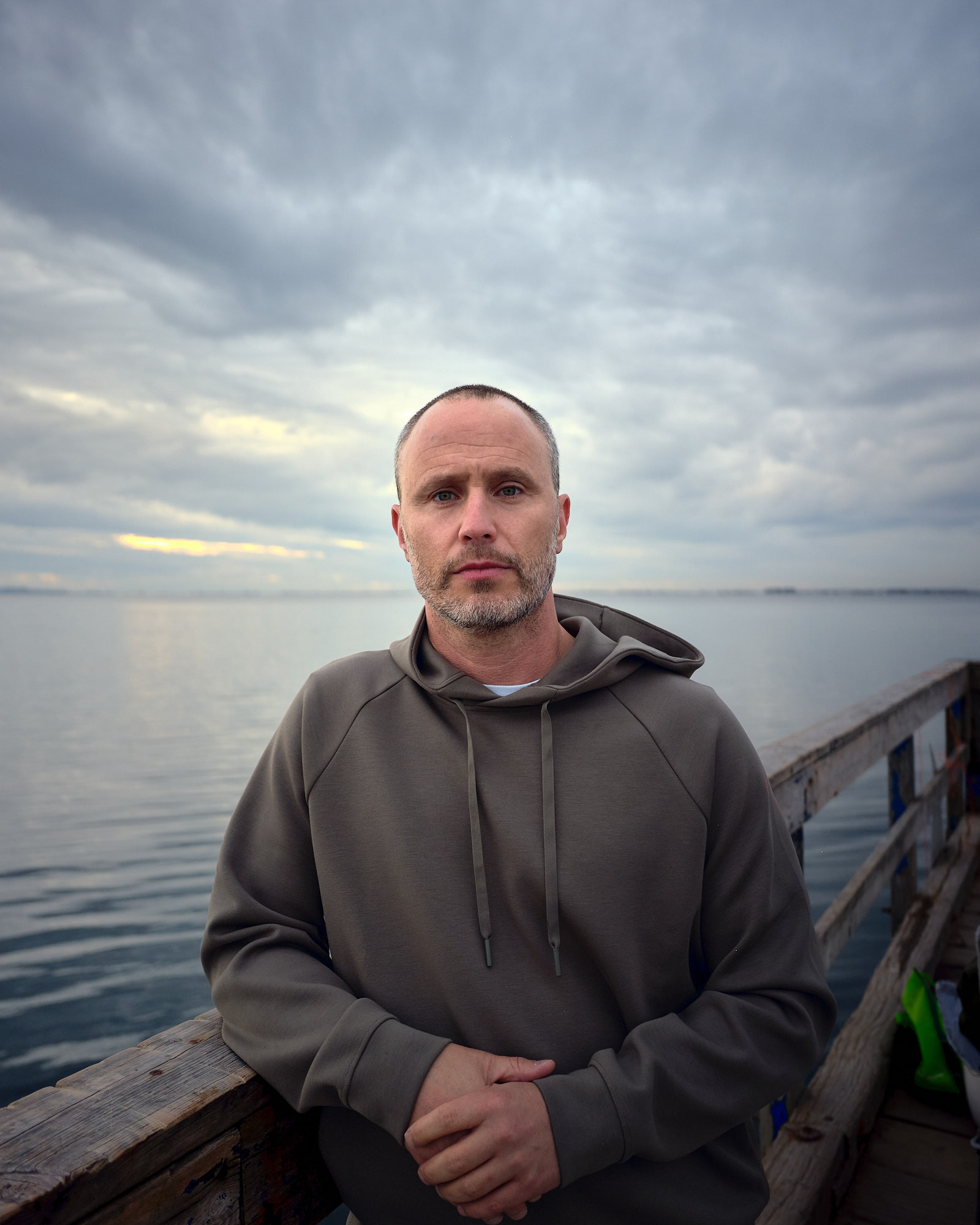 Mark Breslaw on a pier