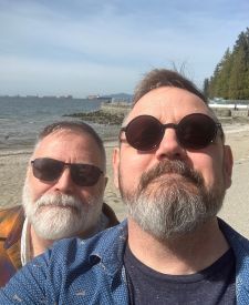 David and Russ pictured at the beach