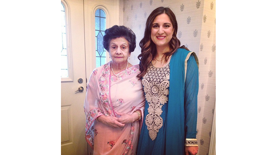 Nafeesa Karim and her grandmother