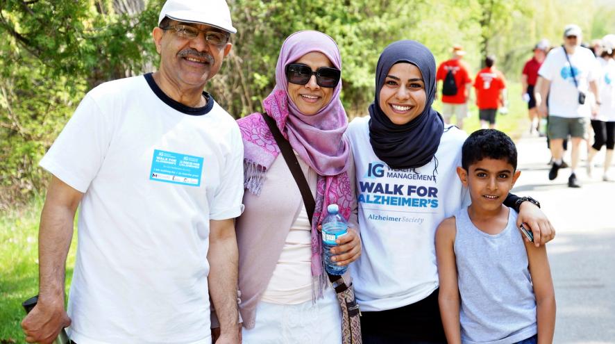 Family supporting the IG Wealth Management Walk for Alzheimer
