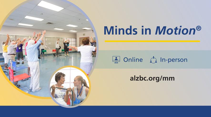 minds in motion fitness and social program dementia