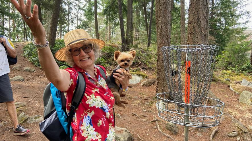 Photo of Marsha at disc golf
