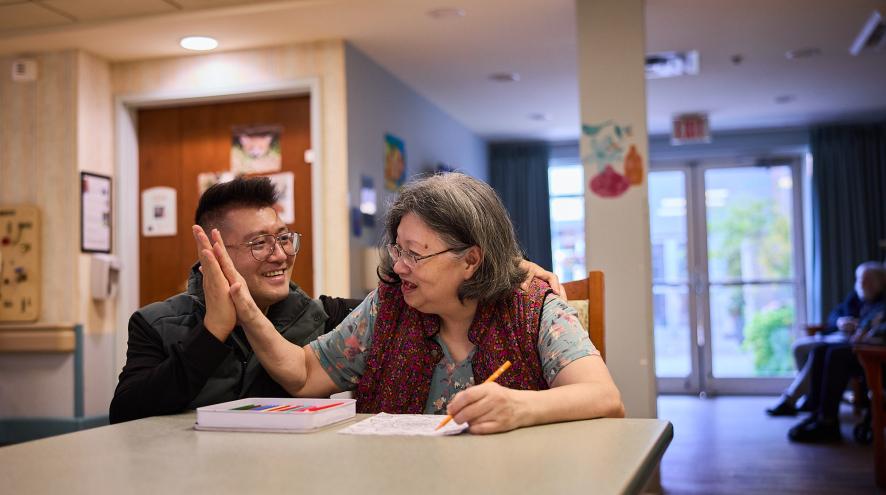 Eric with his mother, May