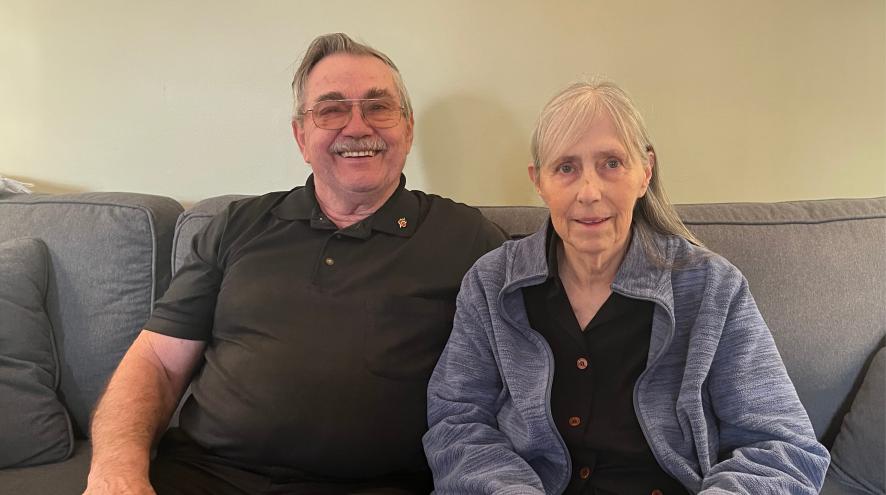 Jim Stewart (left) and Dawn (right)