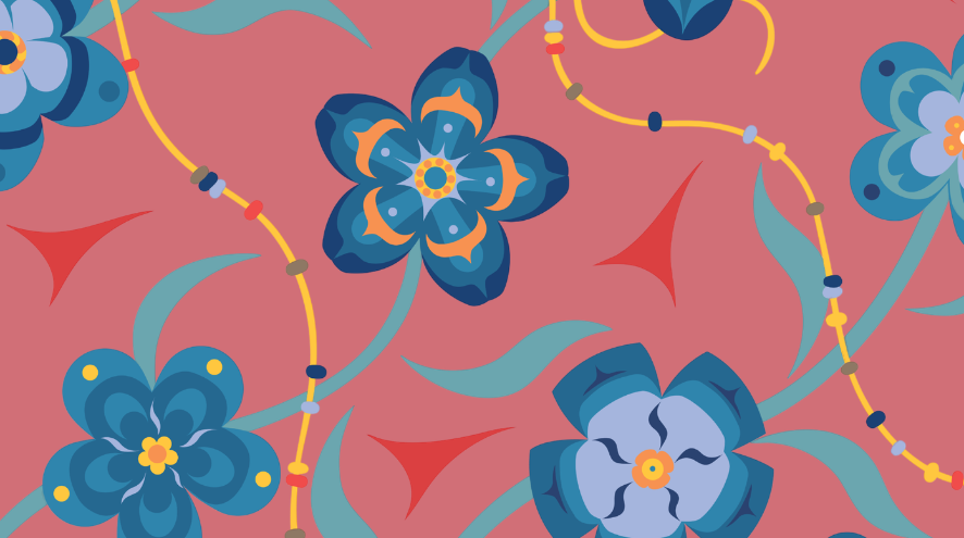 Indigenous-forget-me-not-flower-pattern