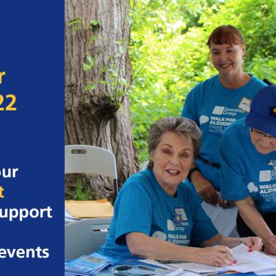 National Volunteer Week 2022 image of day-of-event volunteers for the IG Wealth Management Walk for Alzheimer's