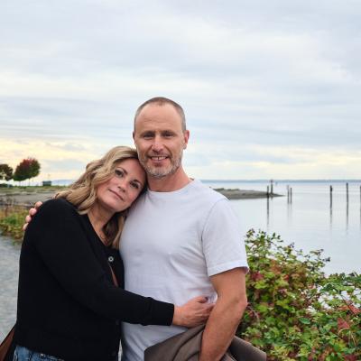 Mark with his wife in South Surrey