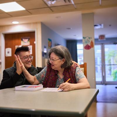 Eric with his mother, May