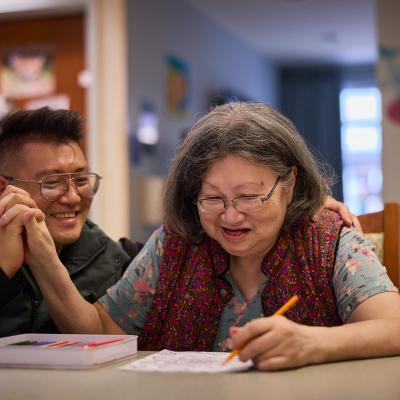 Eric with his mother, May