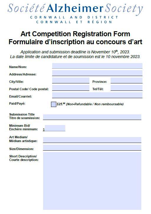 Application Form for Art Competition