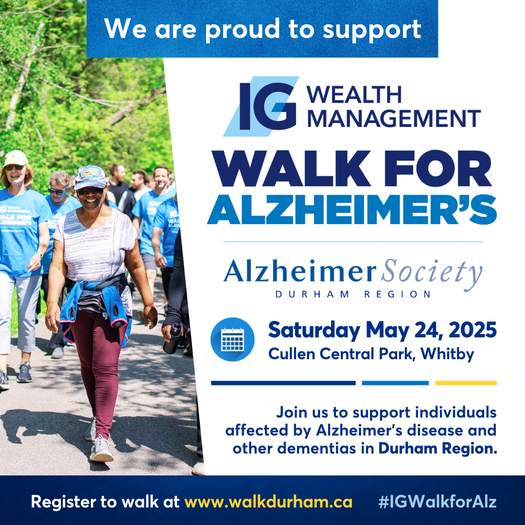 We are proud to support the 2025 IG Wealth Management Walk for Alzheimer's on Saturday May 24 2025.