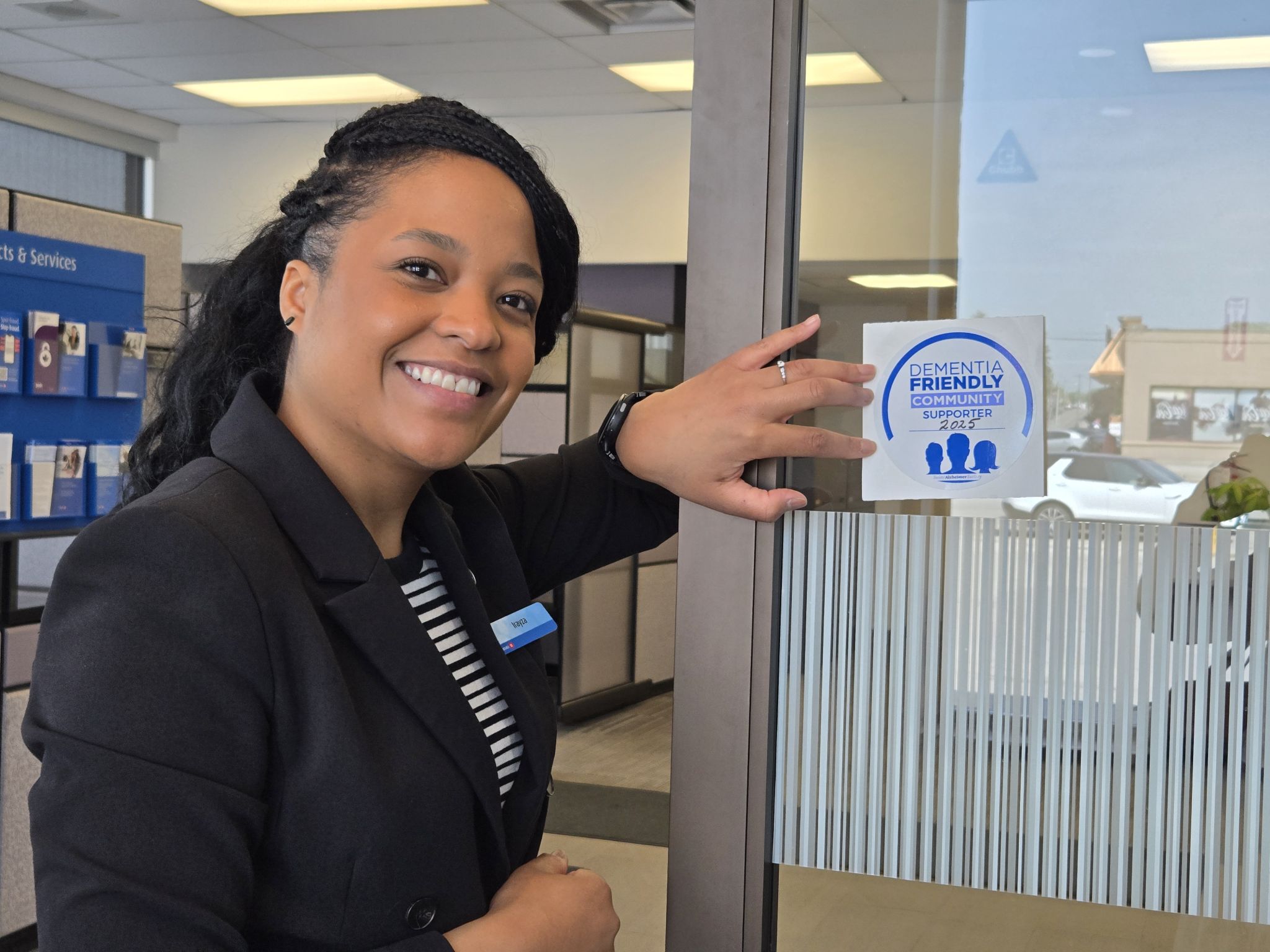 Dementia-Friendly Communities Signage at BMO, Port Perry