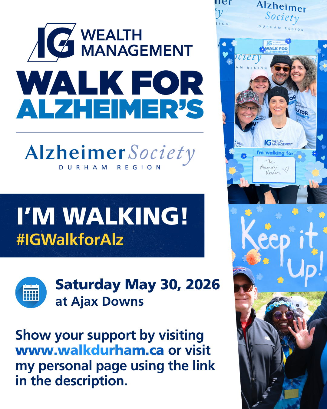 I'm Walking! #IGWalkforAlz on Saturday May 30, 2026
