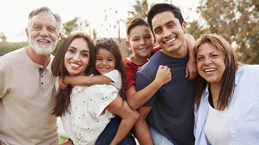 Group of people smiling at the camera