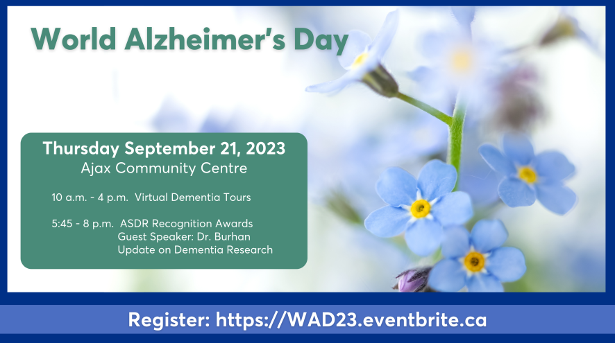 World Alzheimer's Day Ajax Community Centre Sept. 21 2023
