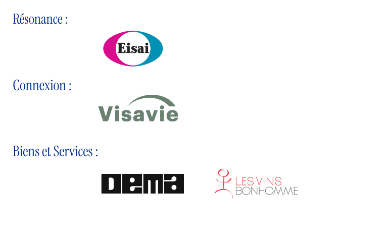 logo commanditaires Eisai Visavie Dema Les Vins Bonhomme