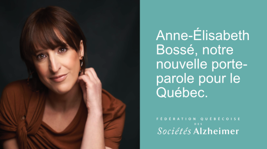 Photo de la nouvelle porte-parole de la FQSA,  l'actrice Anne-Élisabeth Bossé