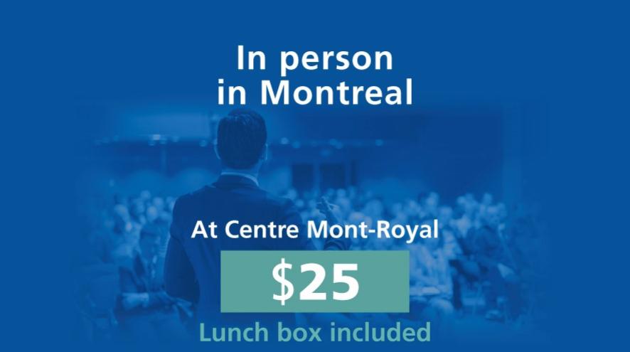 Forum in person montreal 25$ with lunch box