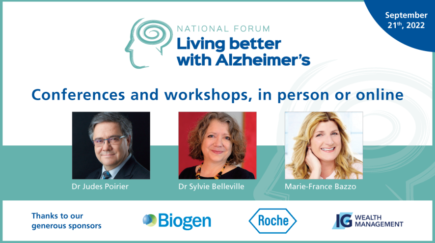 banner of the national forum Living better with Alzheimer's