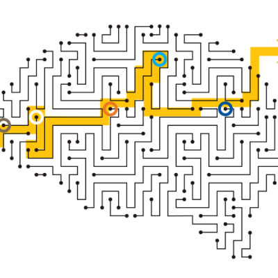 labyrinthe dans un cerveau