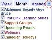 Grey-Bruce Calendar Agenda example/