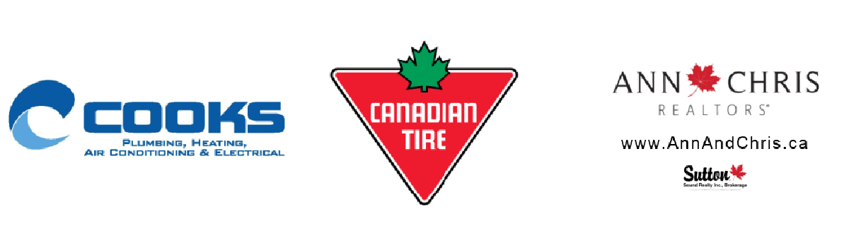 Cooks, Canadian Tire, and Anna and Chris Realtor Logos