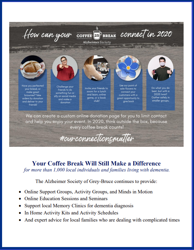 Coffee Break ideas - Alzheimer Society of Grey-Bruce