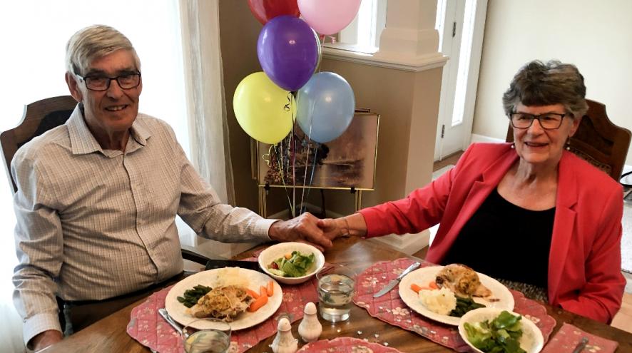 Lee and Sharon Cox on their 60th anniversary
