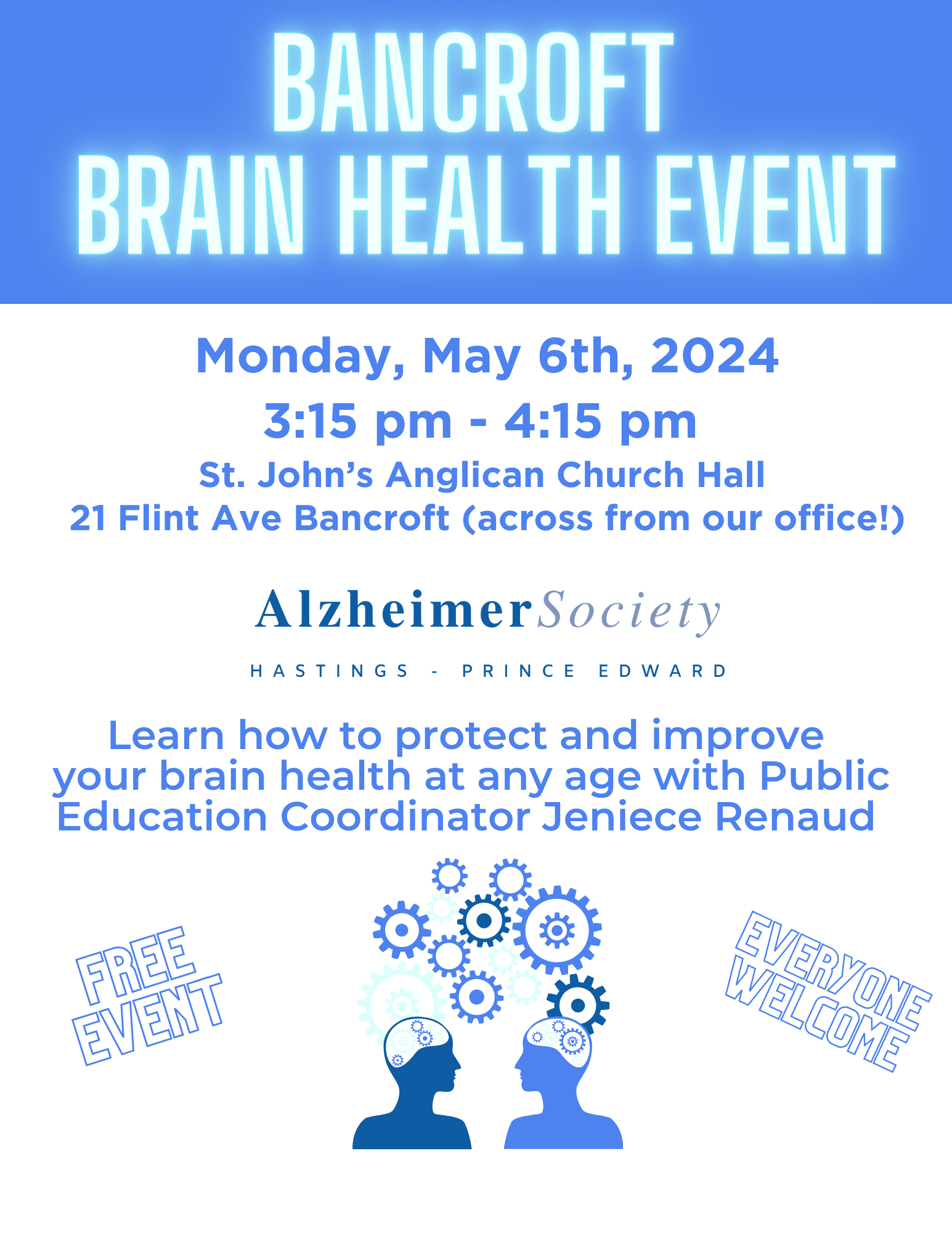 Bancroft Brain Health Event on May 6th, 2024