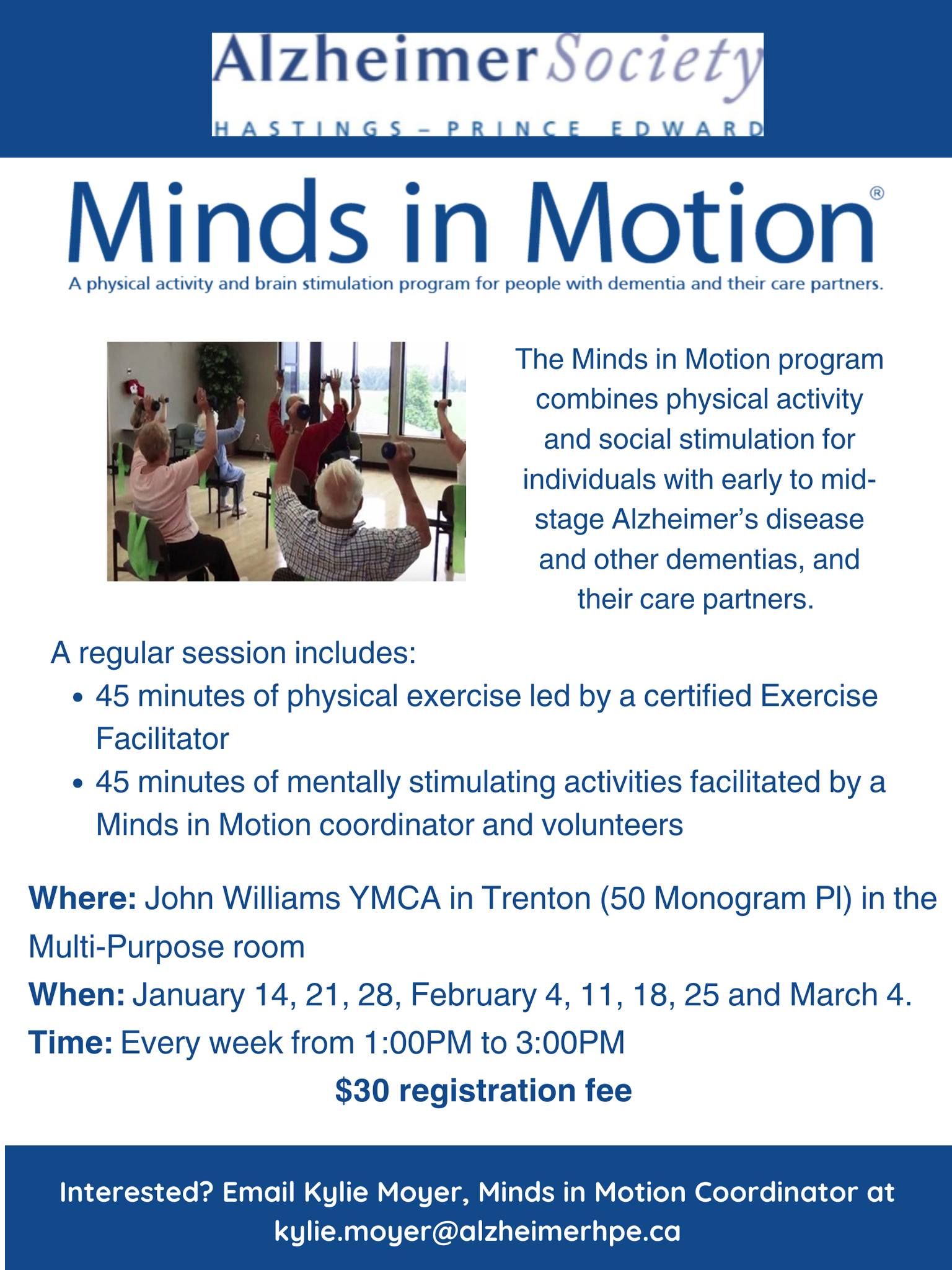 Minds in Motion Trenton Beginning for 8 weeks on Jan 14th (1-3pm at YMCA)