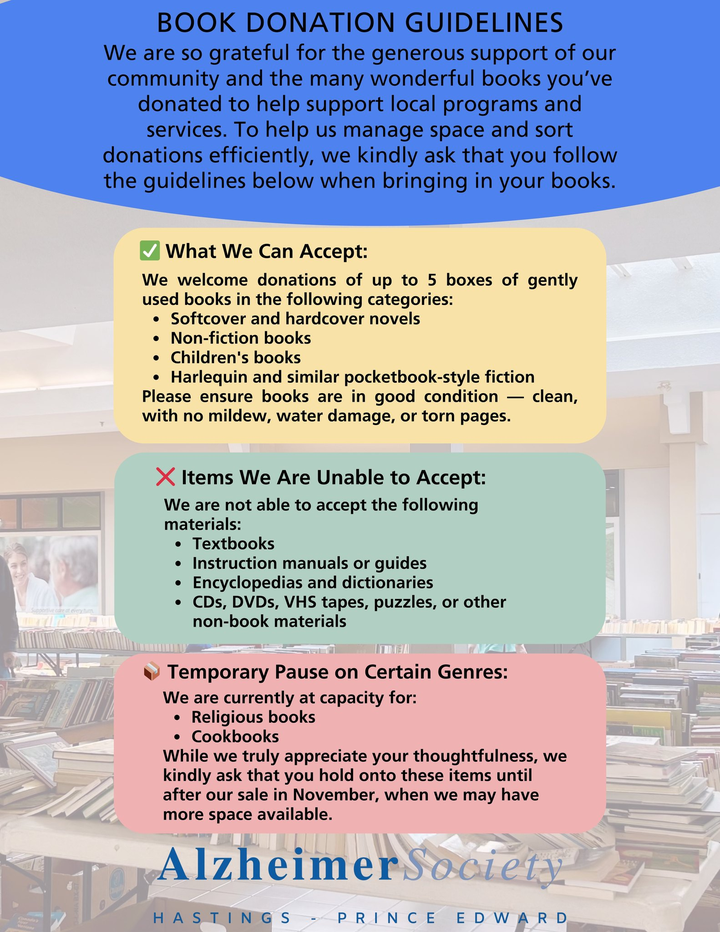 book donation guidelines
