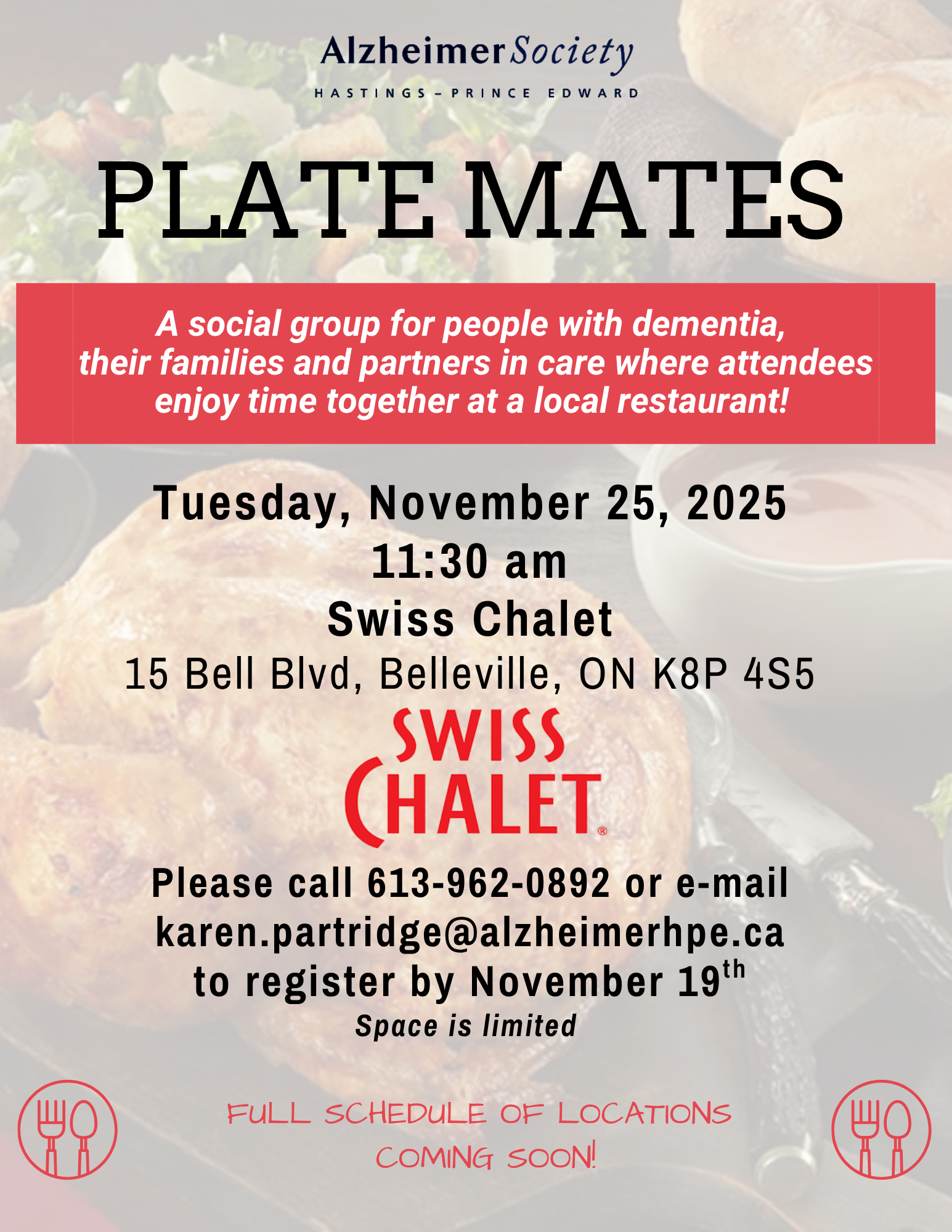 November 25th - Swiss Chalet Belleville