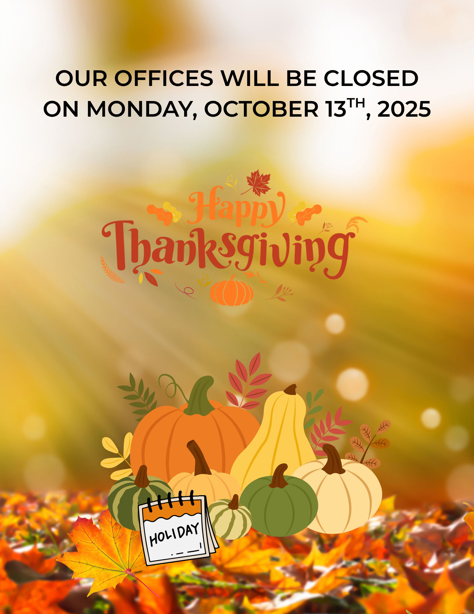 offices closed oct 13