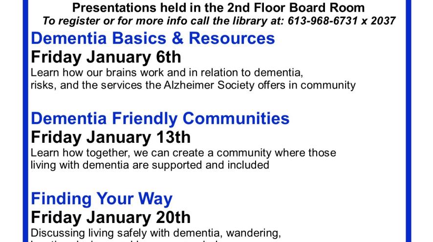 January Awareness Presentations at Library