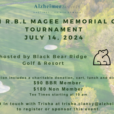 brian RBL MAgee Memorial Golf Tournament, July 14th, 2024 at Black Bear Ridge. Call 613-962-0892 for more information