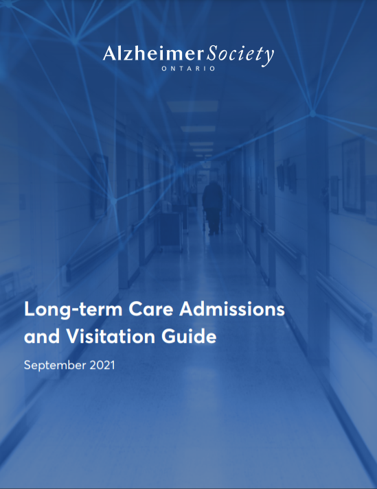 Long-term care admissions and visitation guide front cover