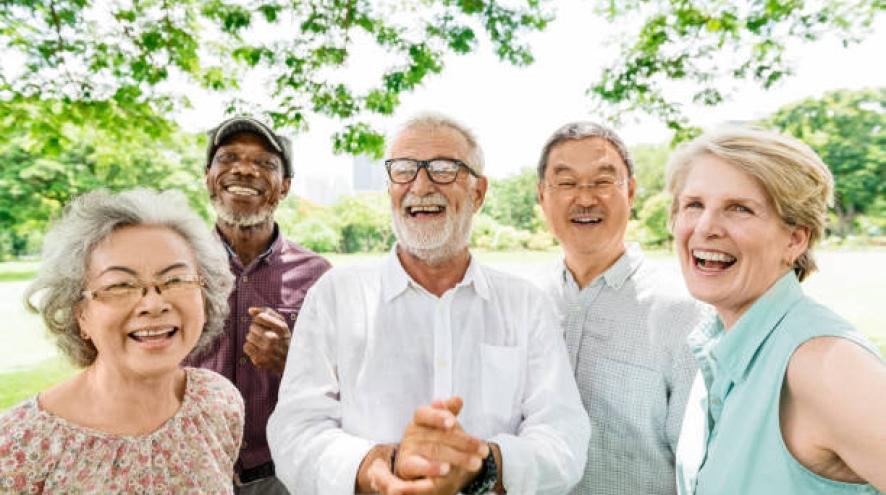 Group laughing