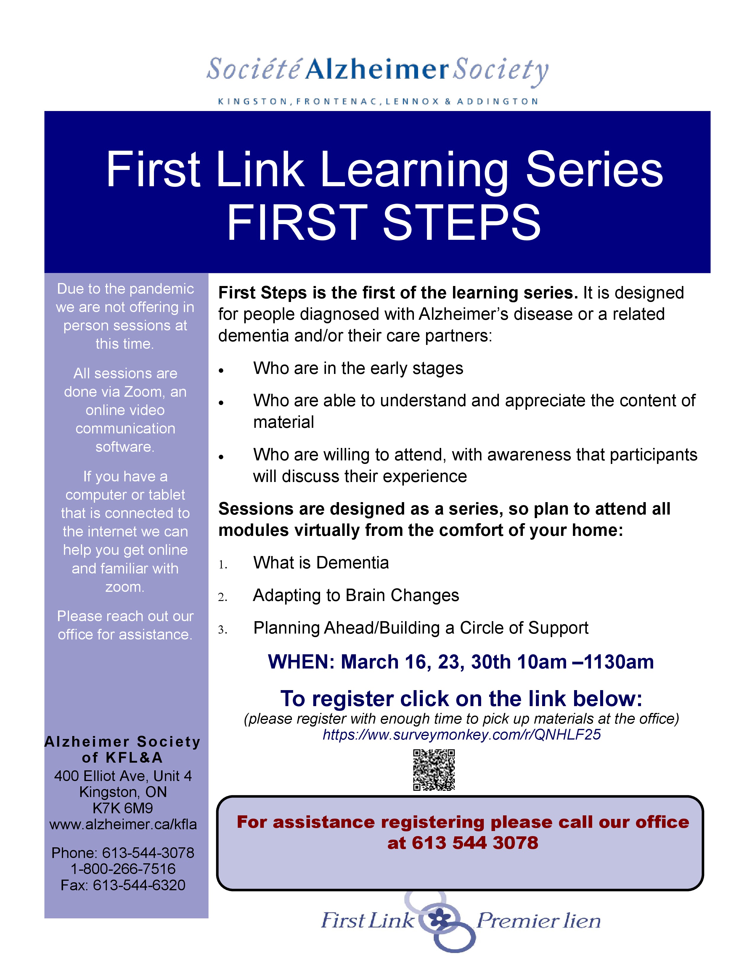 An Information learning series about First Steps after receiving a Dementia Diagnosis.