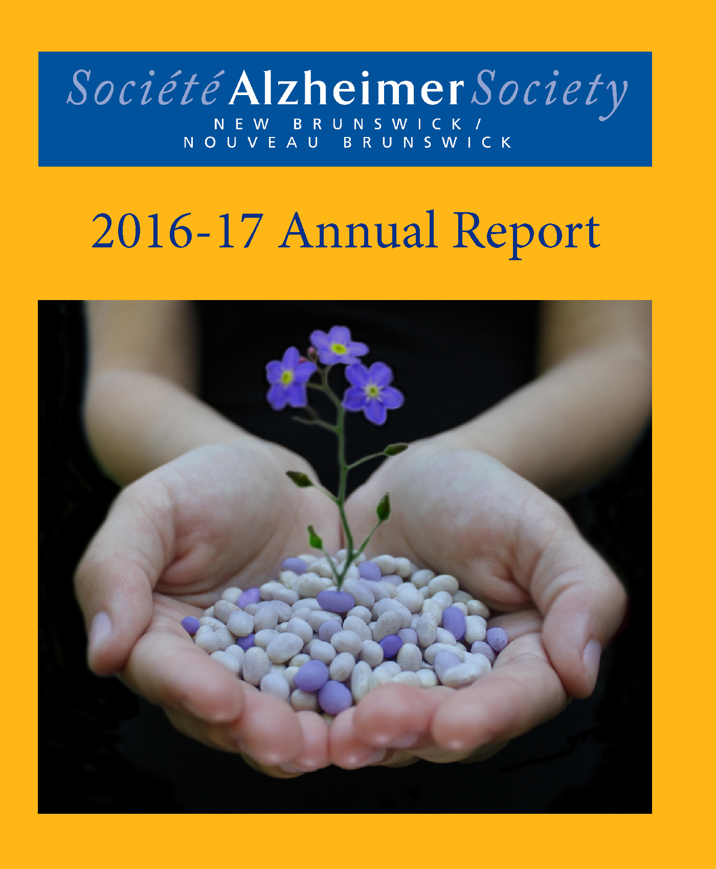 Cover of 2016-2017 Alzheimer Society of New Brunswick Annual Report