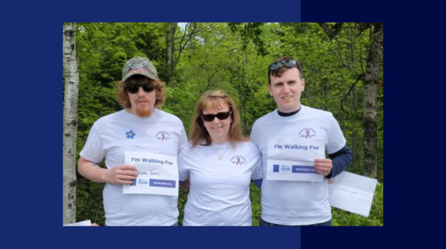 Shelly Jones and her 2 sons participating in the walk