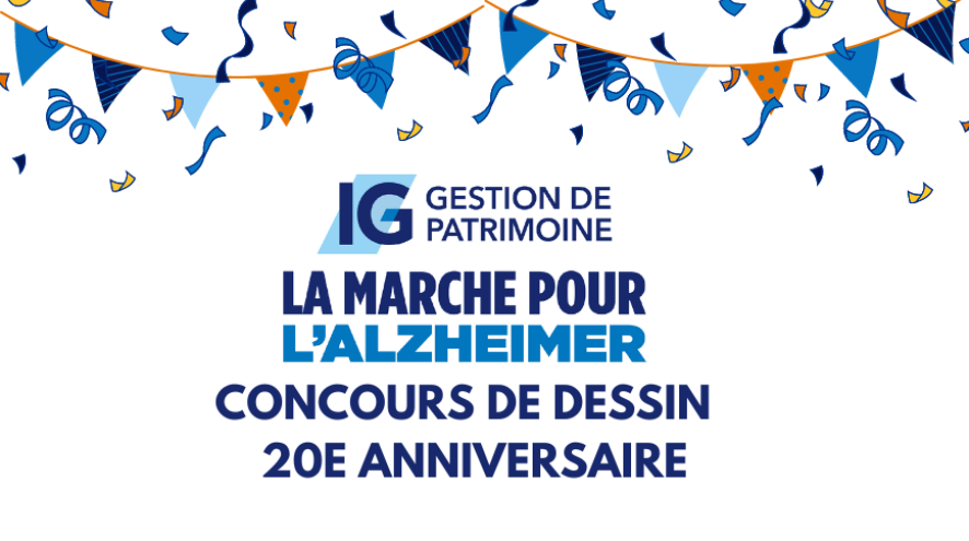 Concours de dessin 20e anniversaire pour la Marche pour l'Alzheimer IG Gestion de patrimoine