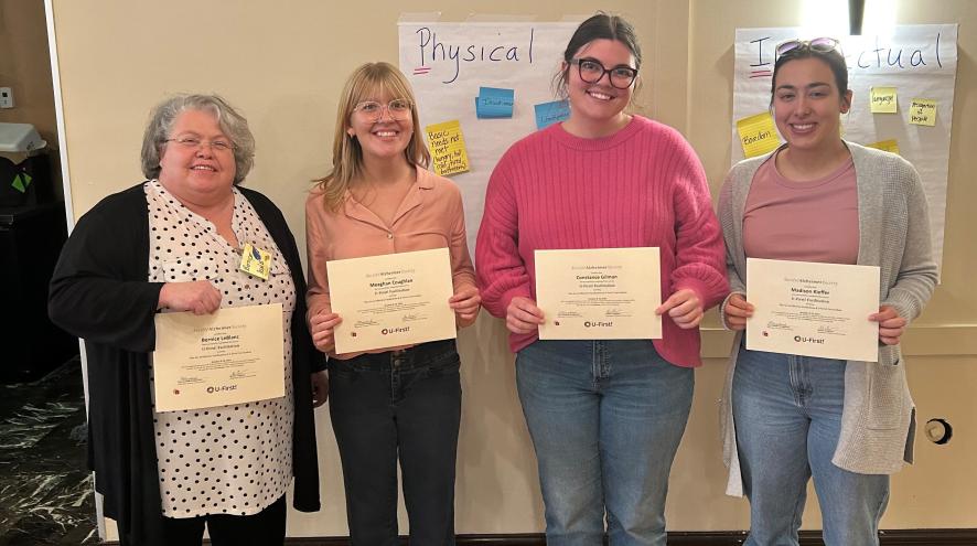 Group of U-First Facilitators with their certificates
