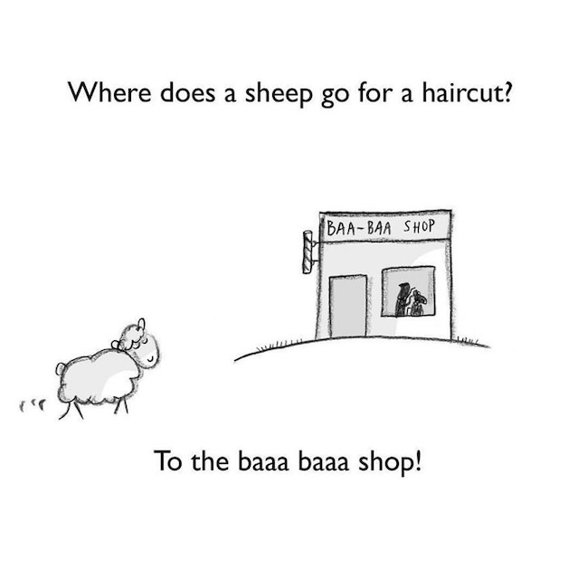 Where does a sheep go for a haircut? To the baaa baaa shop!