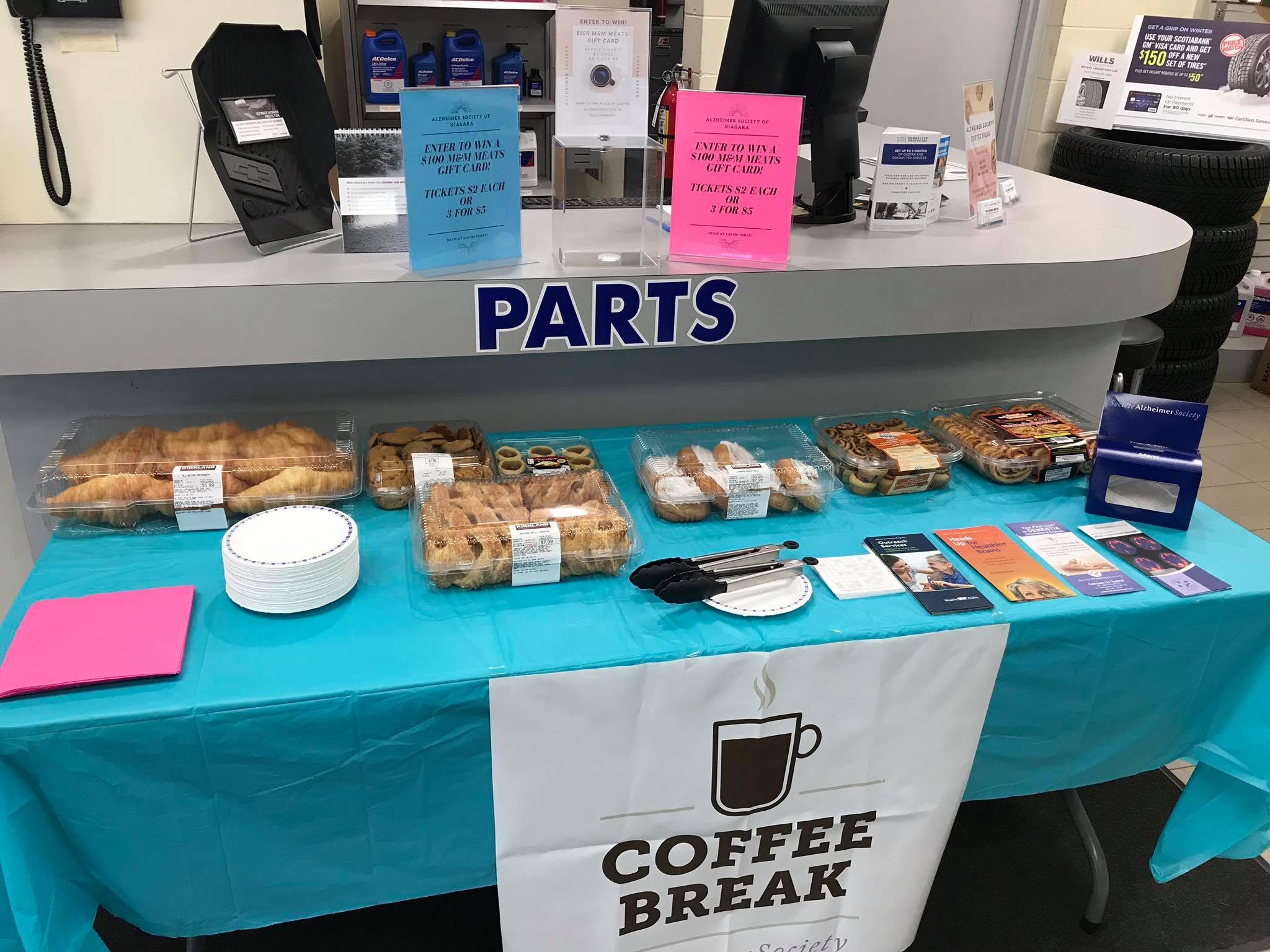 Coffee Break table filled with treats