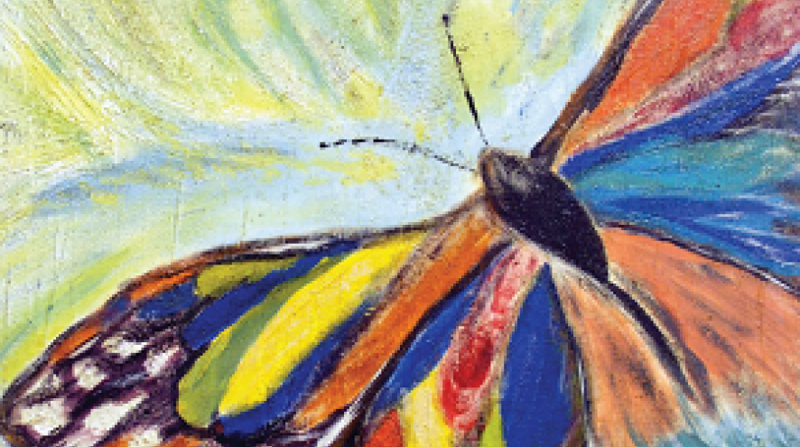 Painting of a butterfly.