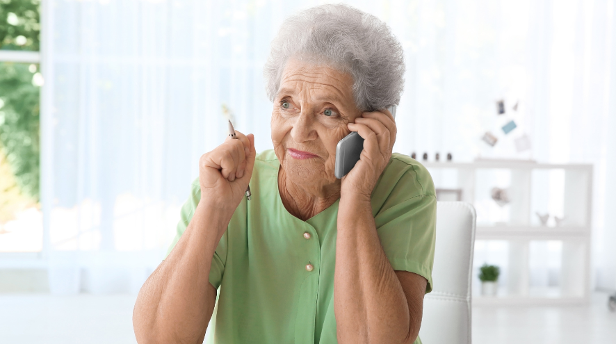 Woman on phone