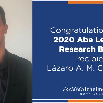 2020 Abe Leventhal Research Bursary recipient, Lázaro A. M. Castanedo
